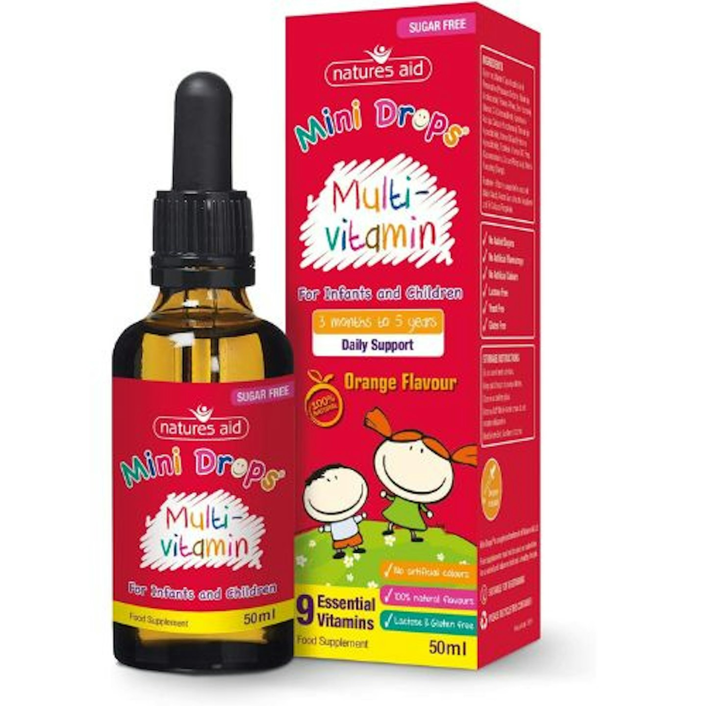 Best baby and toddler vitamins Natures Aid Mini Drops Multi-vitamin for Infants and Children