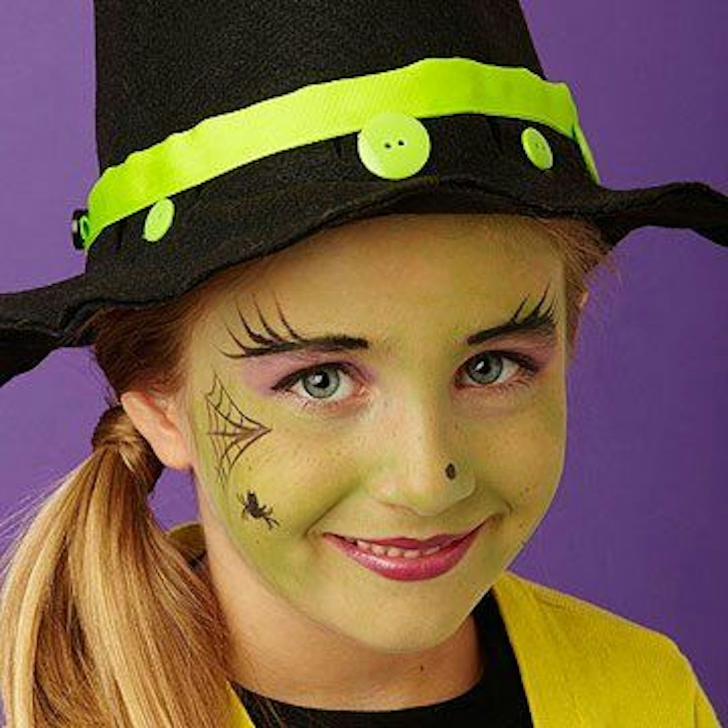 Green witch face paint