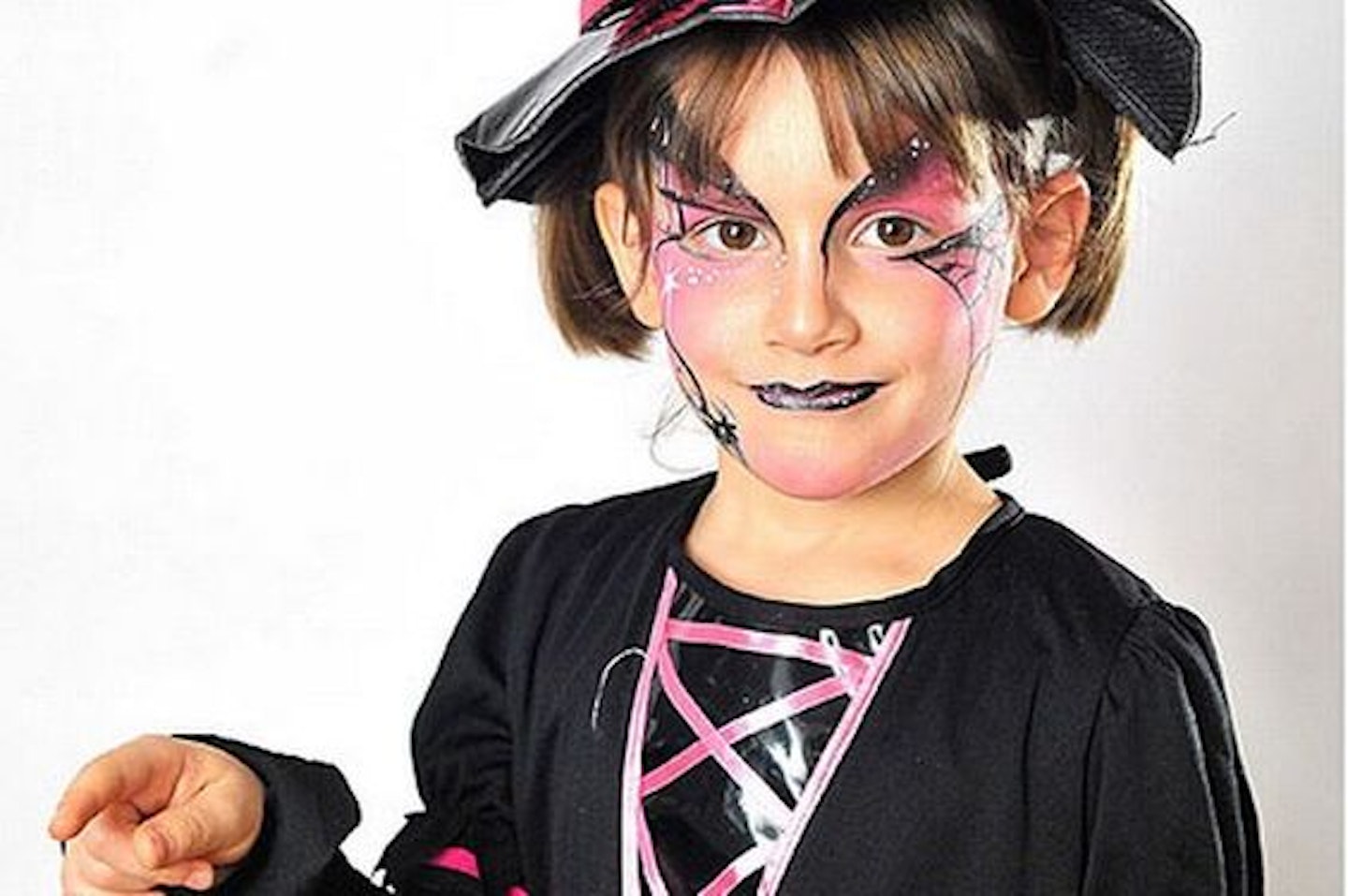 Pink witch face paint