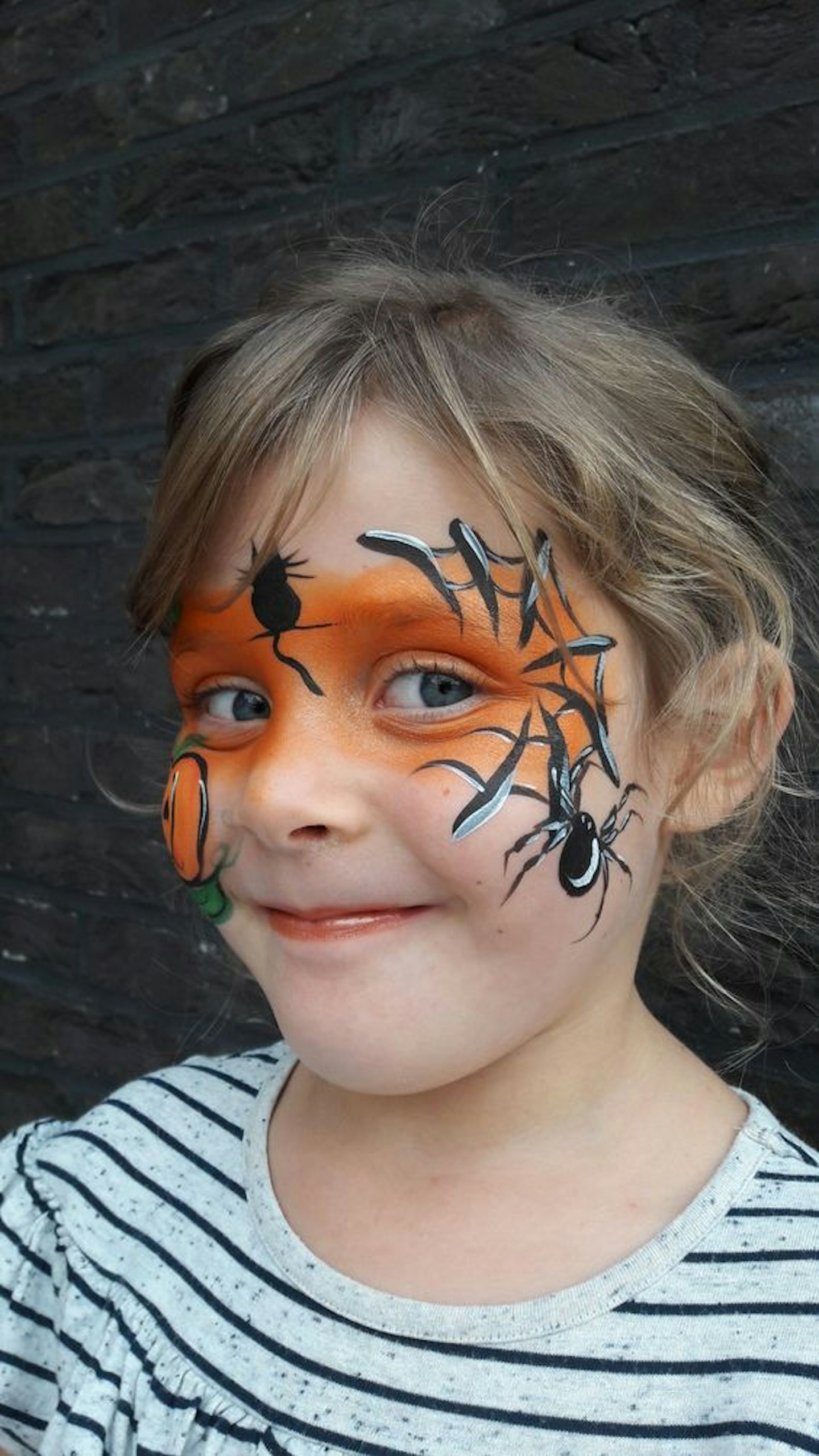 Orange witch face paint
