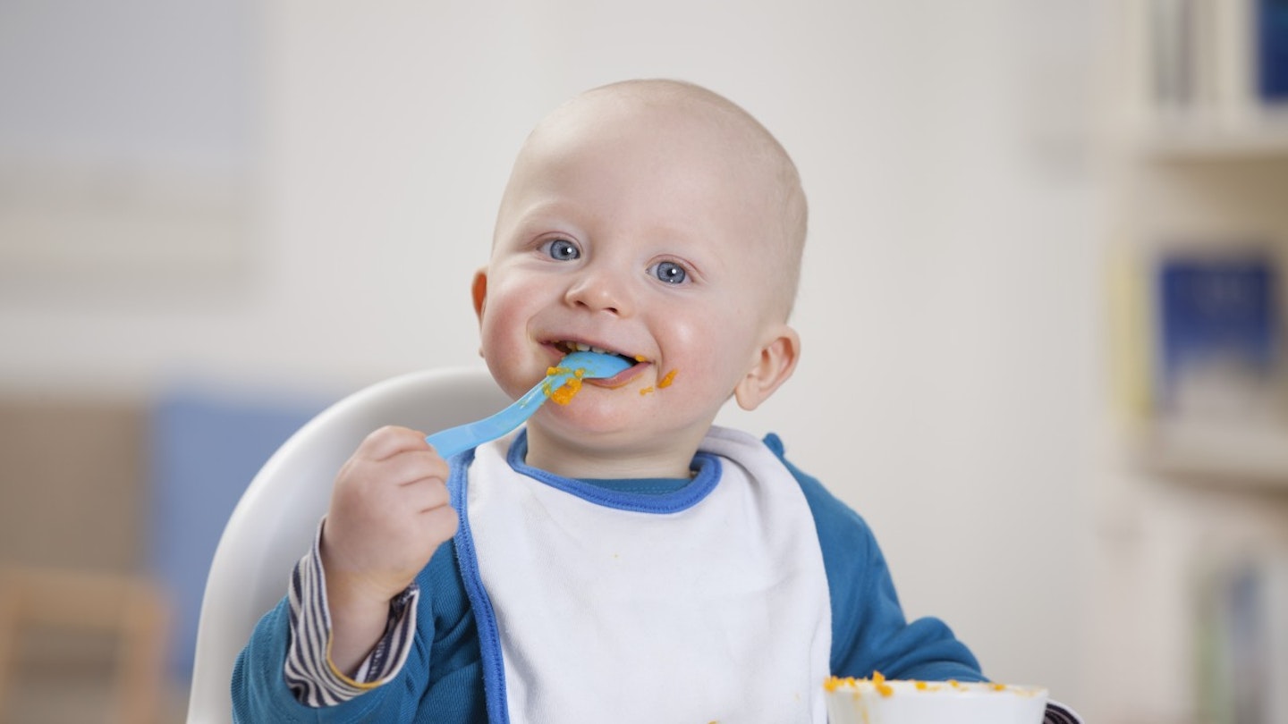Introduce your baby to cutlery as soon as your start weaning