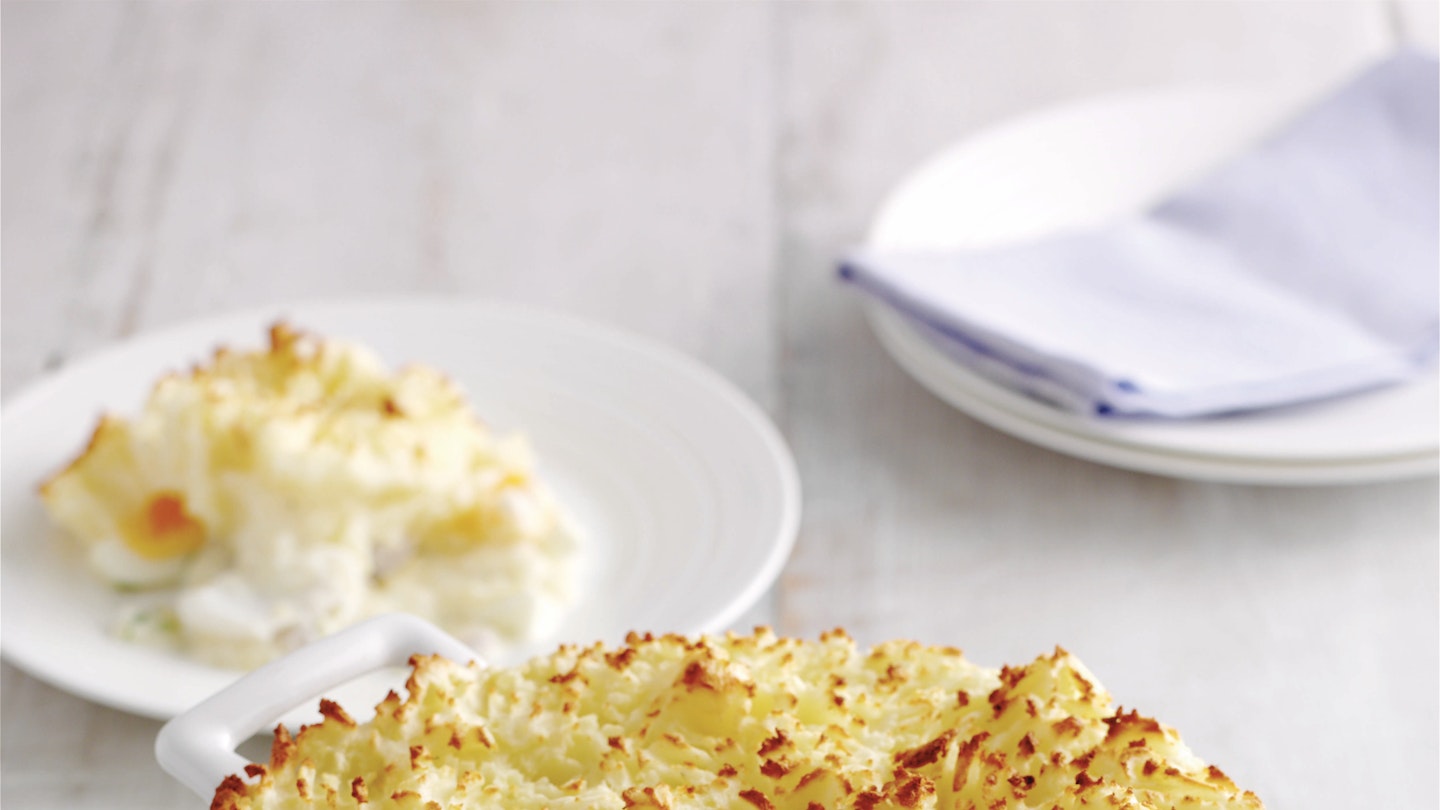 Mary Berry’s luxury fish pie with cheesy mash topping recipe