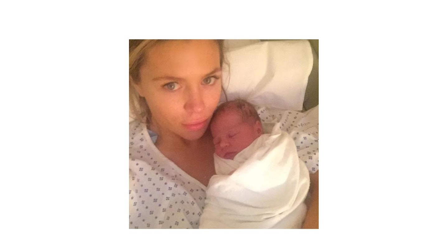 Abbey Clancy and her new baby