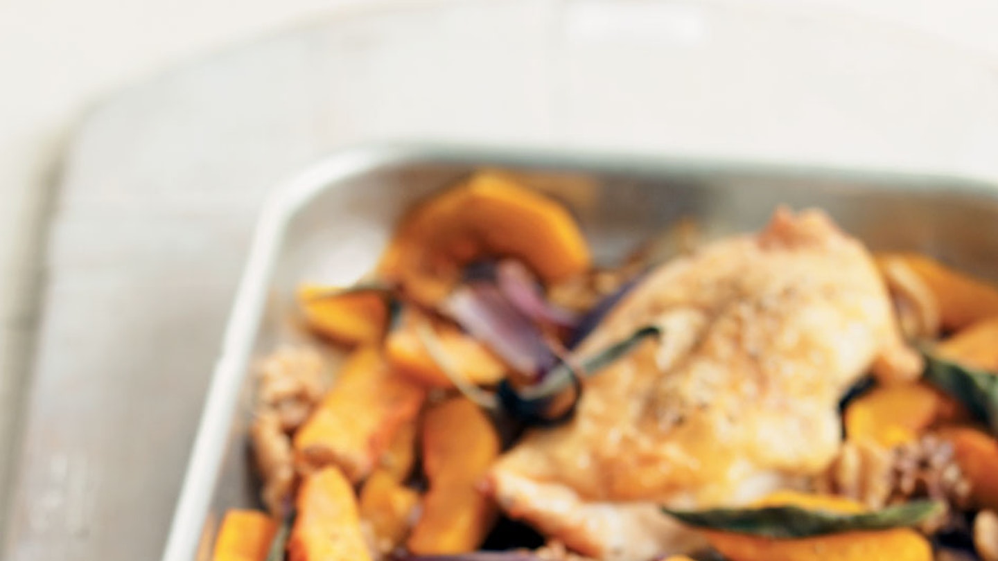 Roasted Chicken with Butternut Squash