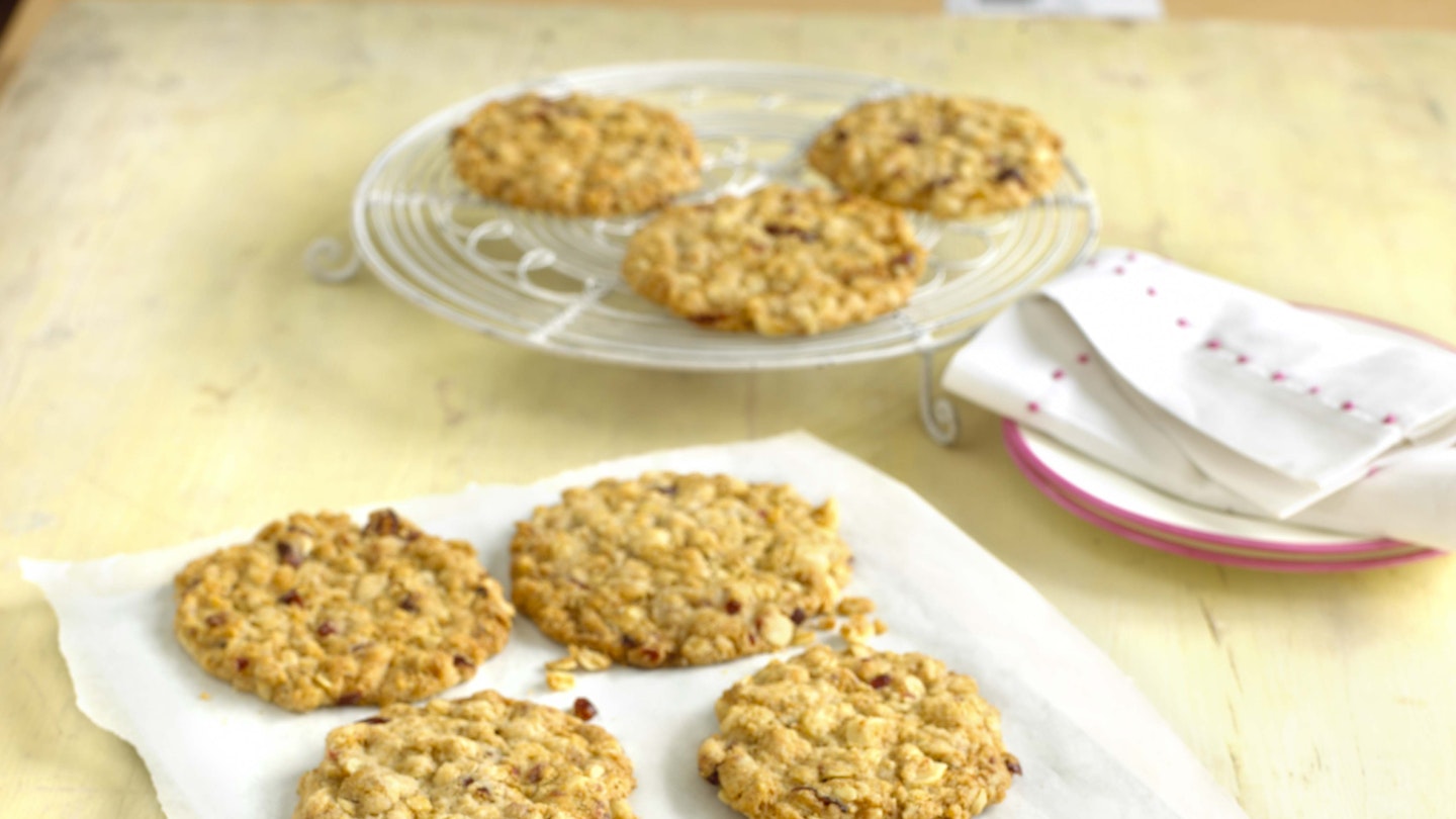 Cranberry and Hazelnut Chewy Oat Cookies
