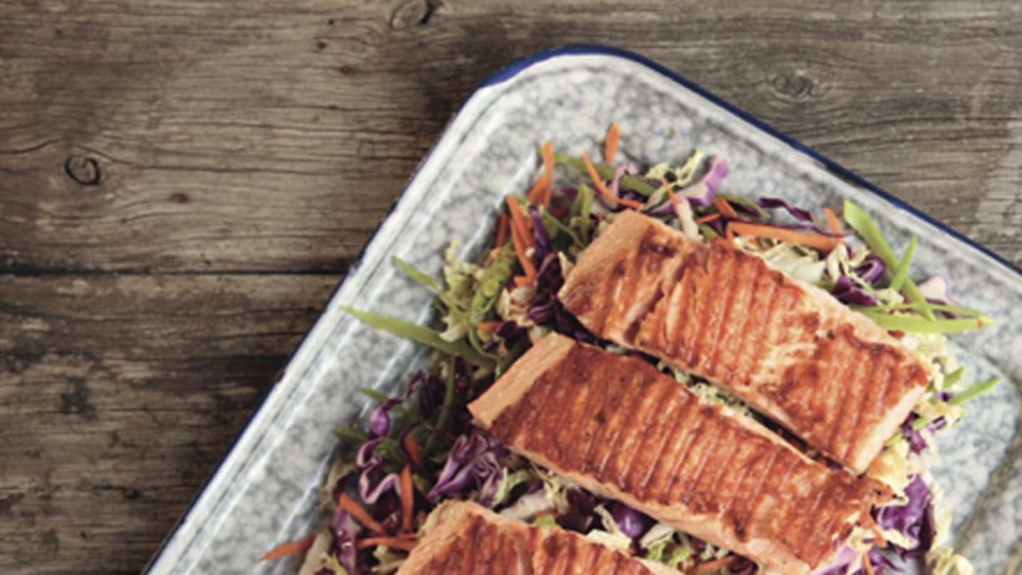Fish Fillets With Crunchy Asian Coleslaw