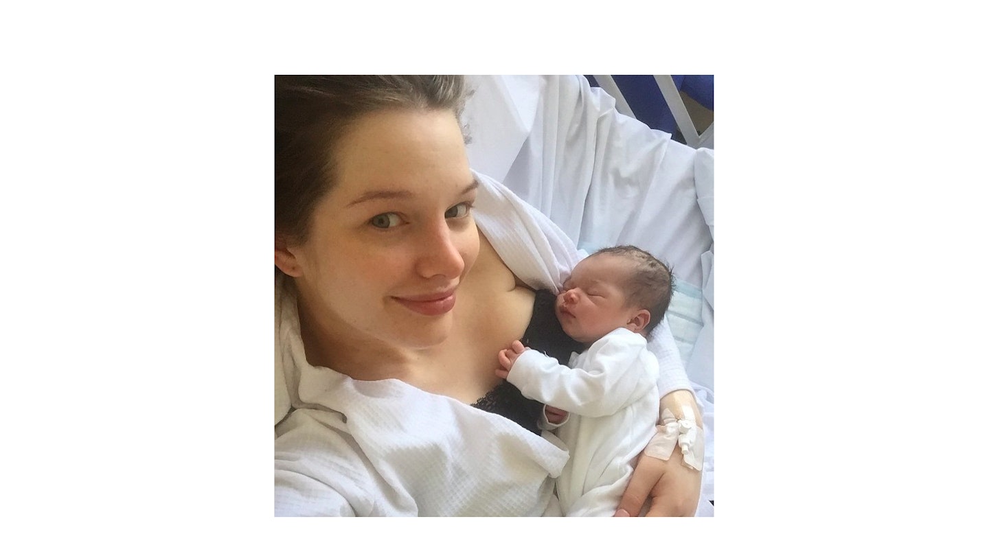 Helen Flanagan and her new baby daughter