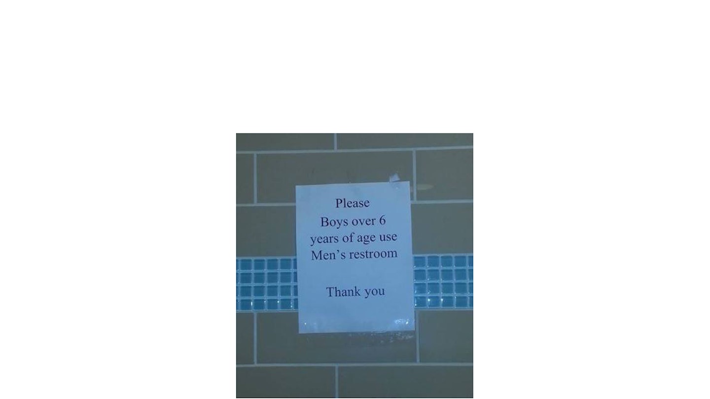At what age should children use public toilets alone?