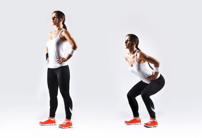 Exercises for a tighter tummy Slow Squats