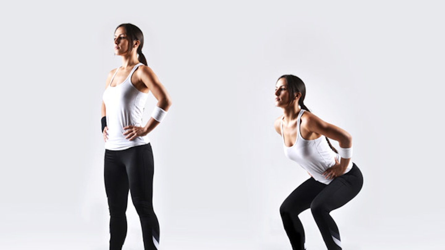Exercises for a tighter tummy - Slow Squats