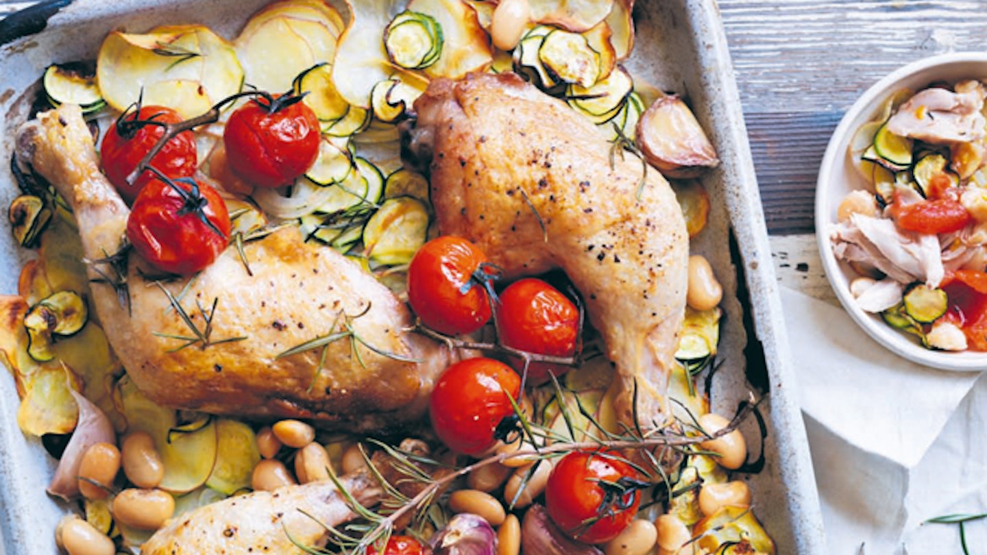 Using chicken legs for this dish makes it cheaper than using a more expensive cut, such as chicken breast. If courgettes aren’t in season (generally from summer to early autumn), you could make it with a root vegetable such as sweet potato.