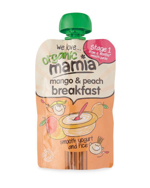 Aldi Mamia Breakfast Pouch Mango Peach review