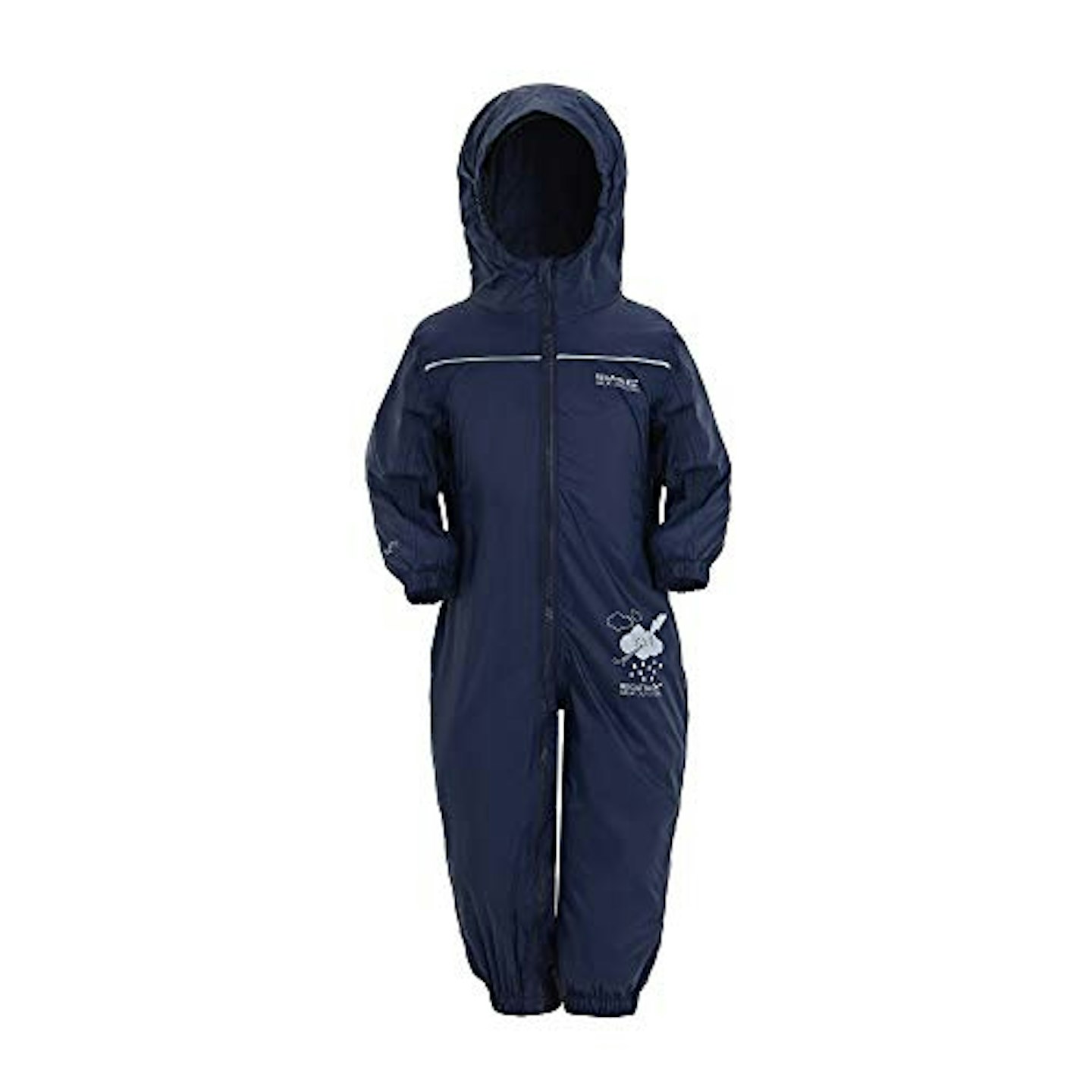 Navy blue Regatta unisex kids puddle Iv all-in-one suit with hood