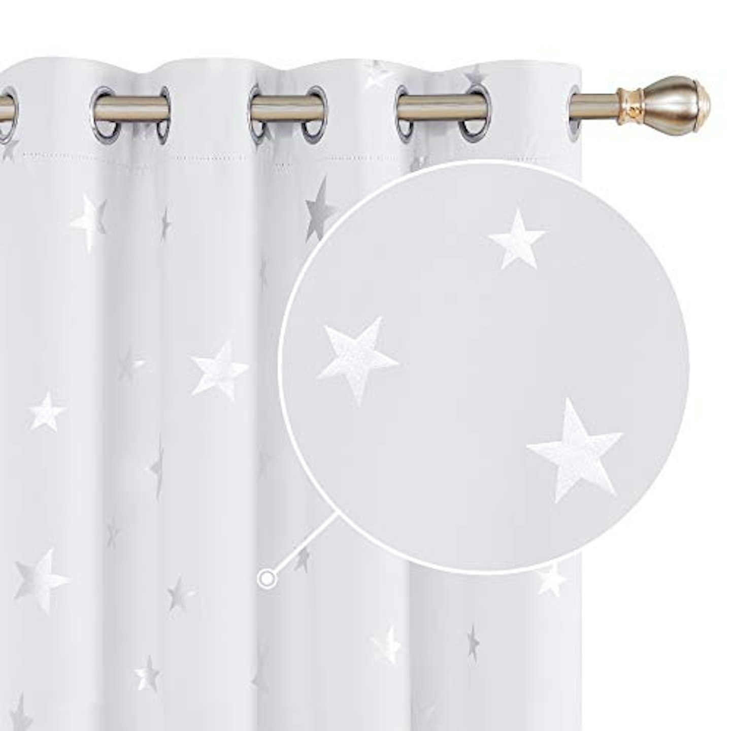 Deconovo Stars Foil Printed Thermal Insulated Curtains
