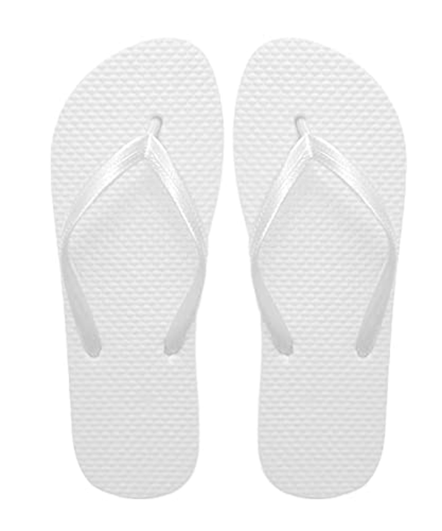 Unisex white flip flops 