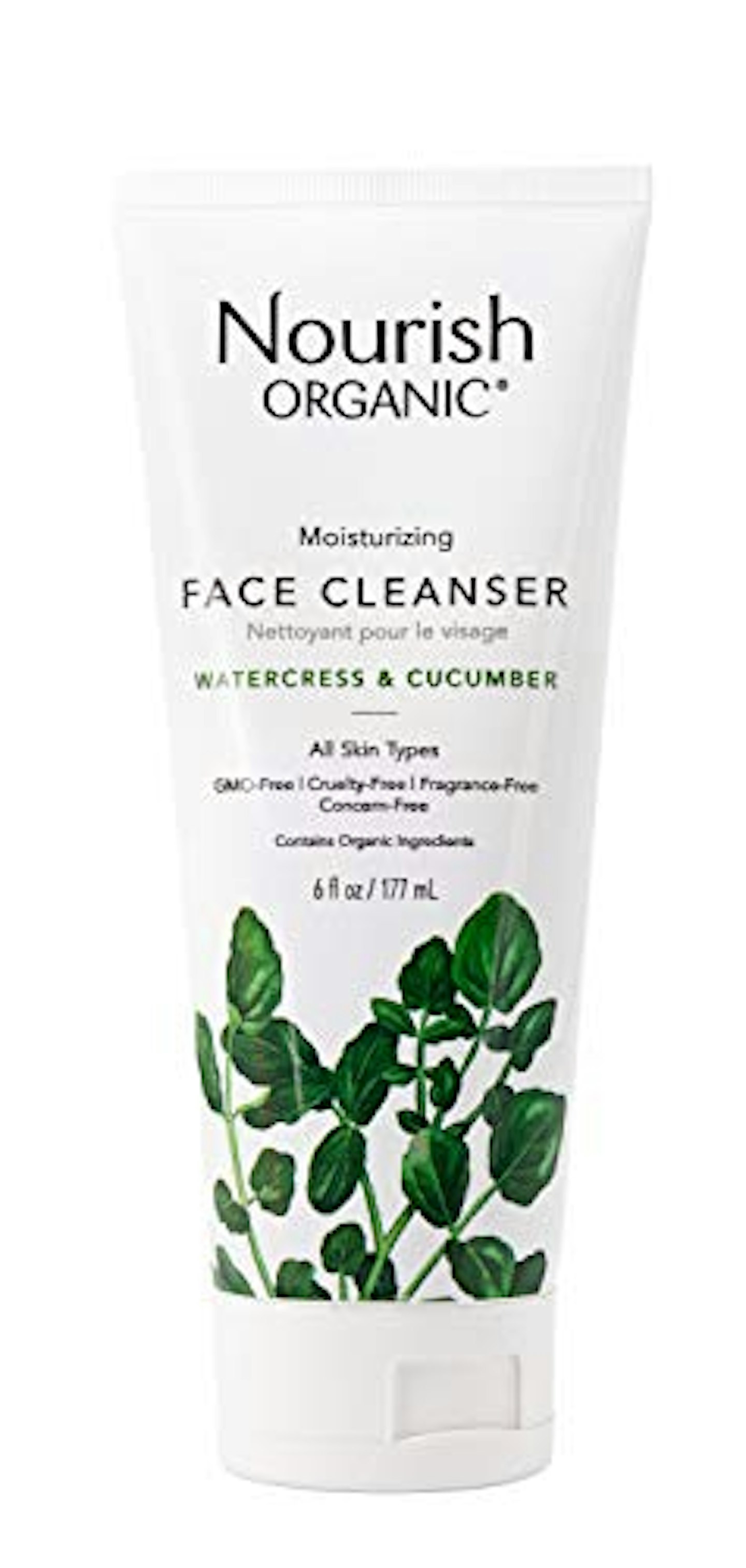 Nourish Organic Moisturizing Face Cleanser, Cucumber u0026amp; Watercress