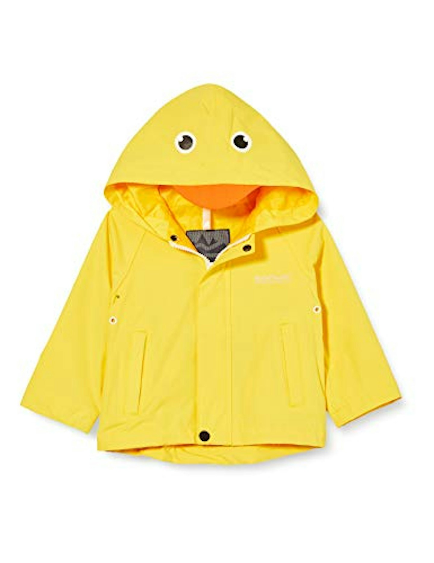 Yellow kids raincoat with a "duck" hood
