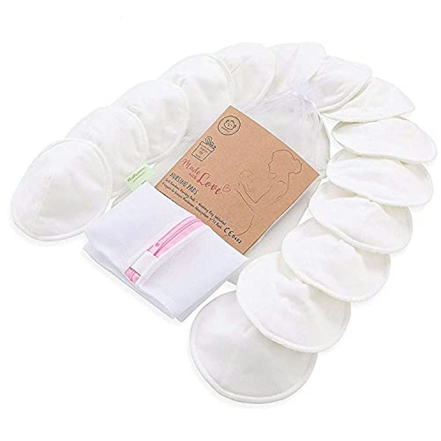 Reusable Nursing Pads for Breastfeeding, 14-Pack - 4-Layers Viscose from  Bamboo Nursing Pads, Breastfeeding Pads, Washable Breast Pads, Organic