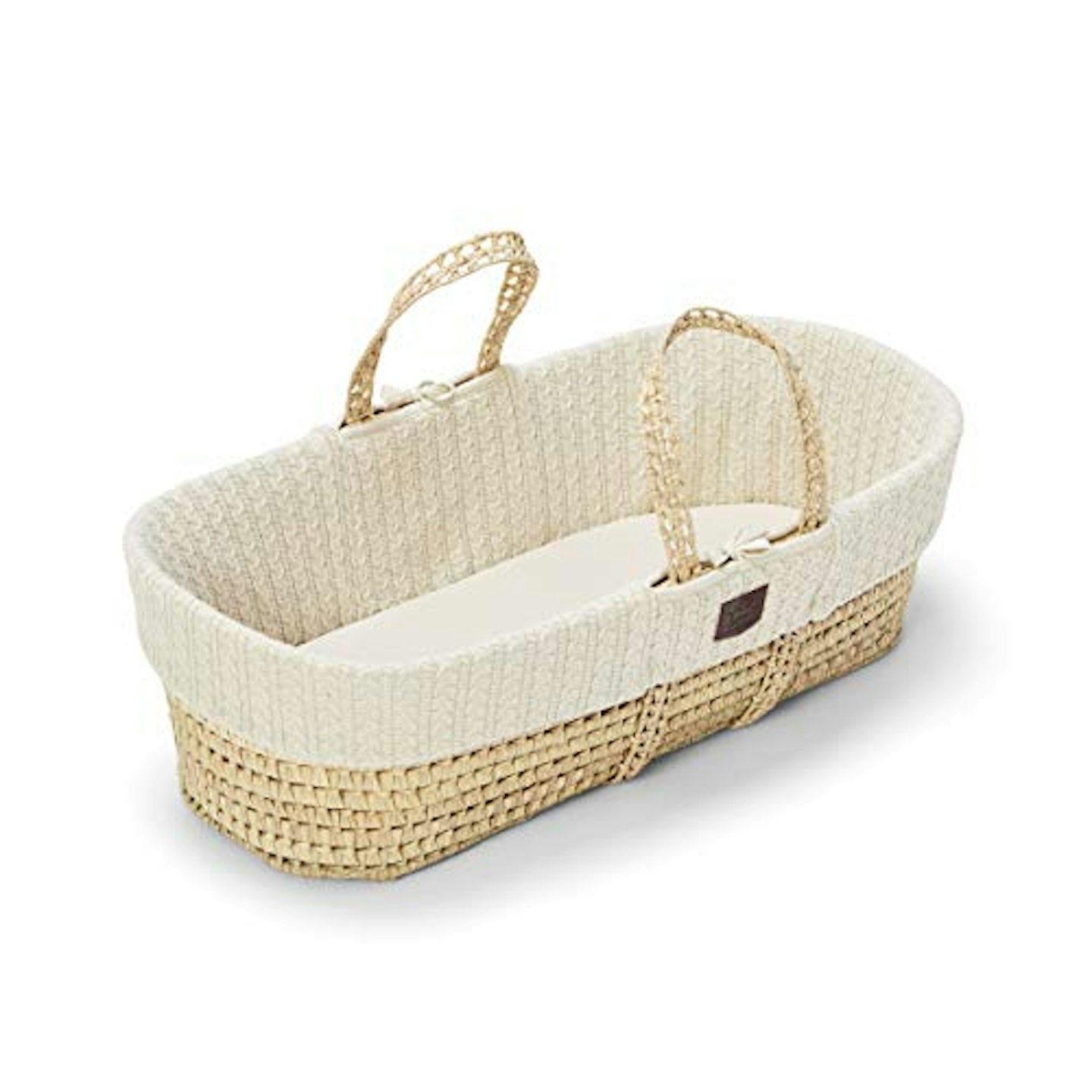 The Little Green Sheep Natural Knitted Moses Basket
