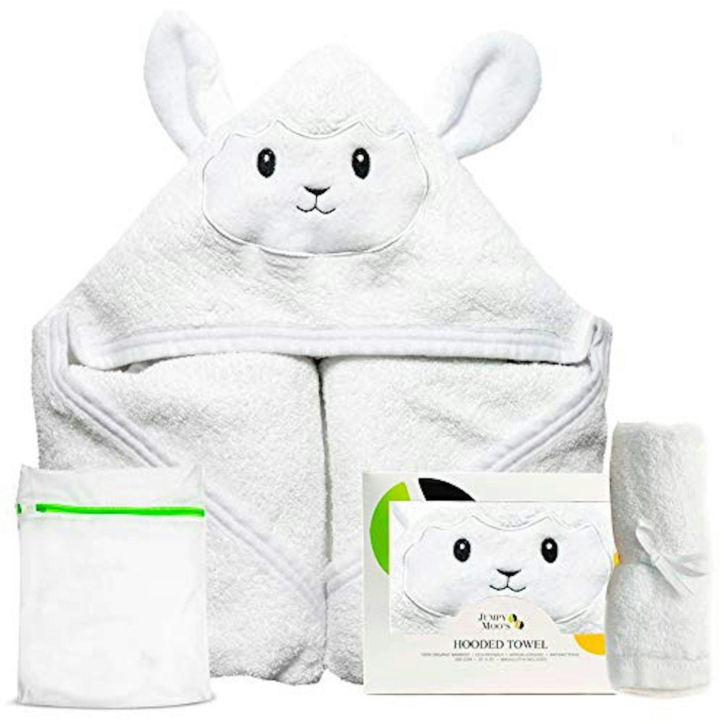 Jumpy Moou0026#039;s Organic Hooded Baby Towel