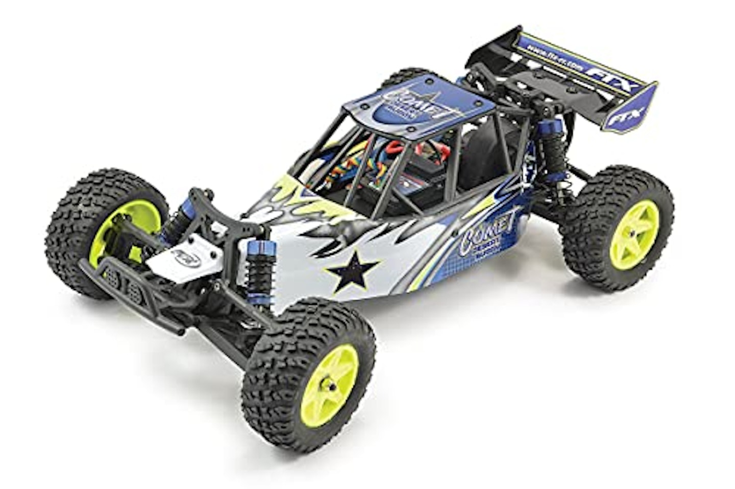 FTX FTX5519 Comet 1/12 Brushed Desert Cage Buggy Cars RC, Blue/Yellow/White