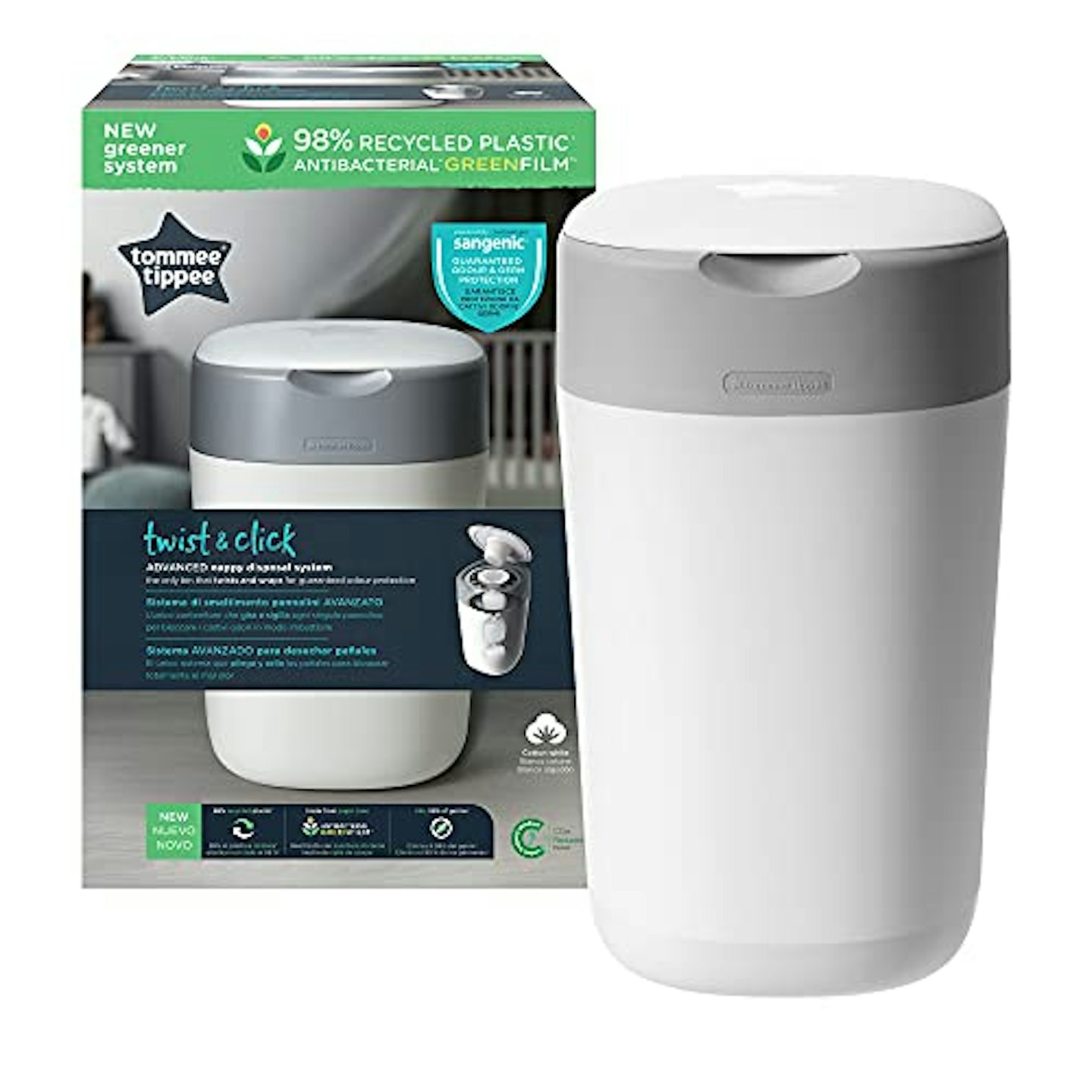 Tommee Tippee Twist and Click Advanced Nappy Disposal Sangenic Tec Bin