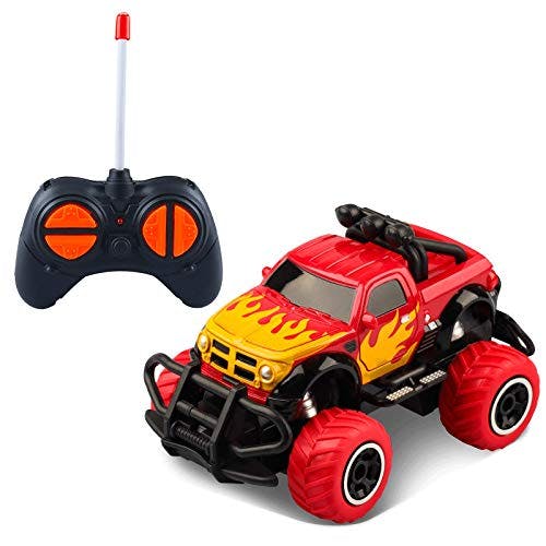 Beebeerun Car Toys for 3 4 5 Year Old Boys Girls,Cartoon R/C Race Car Remote Control Car with Music for Kids Children 