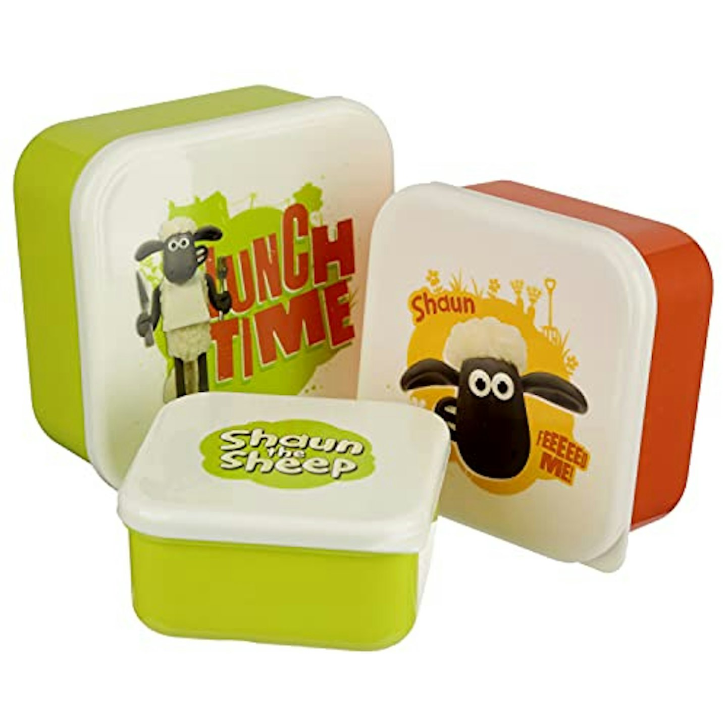 Shaun the Sheep Set of 3 Plastic Lunch Boxes