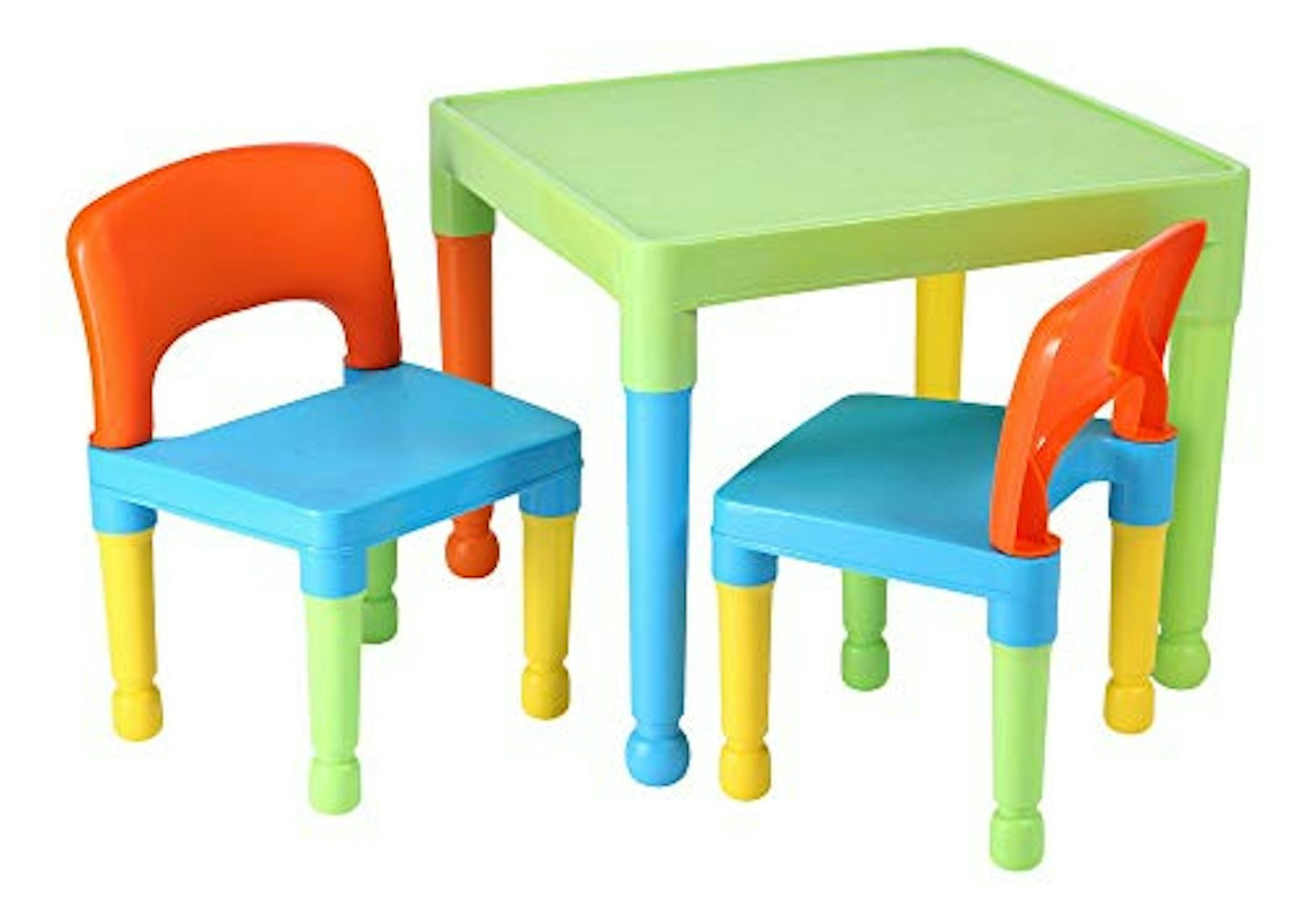 Liberty House Toys Childrenu0026#039;s Multi-Coloured Table u0026amp; 2 Chairs Set