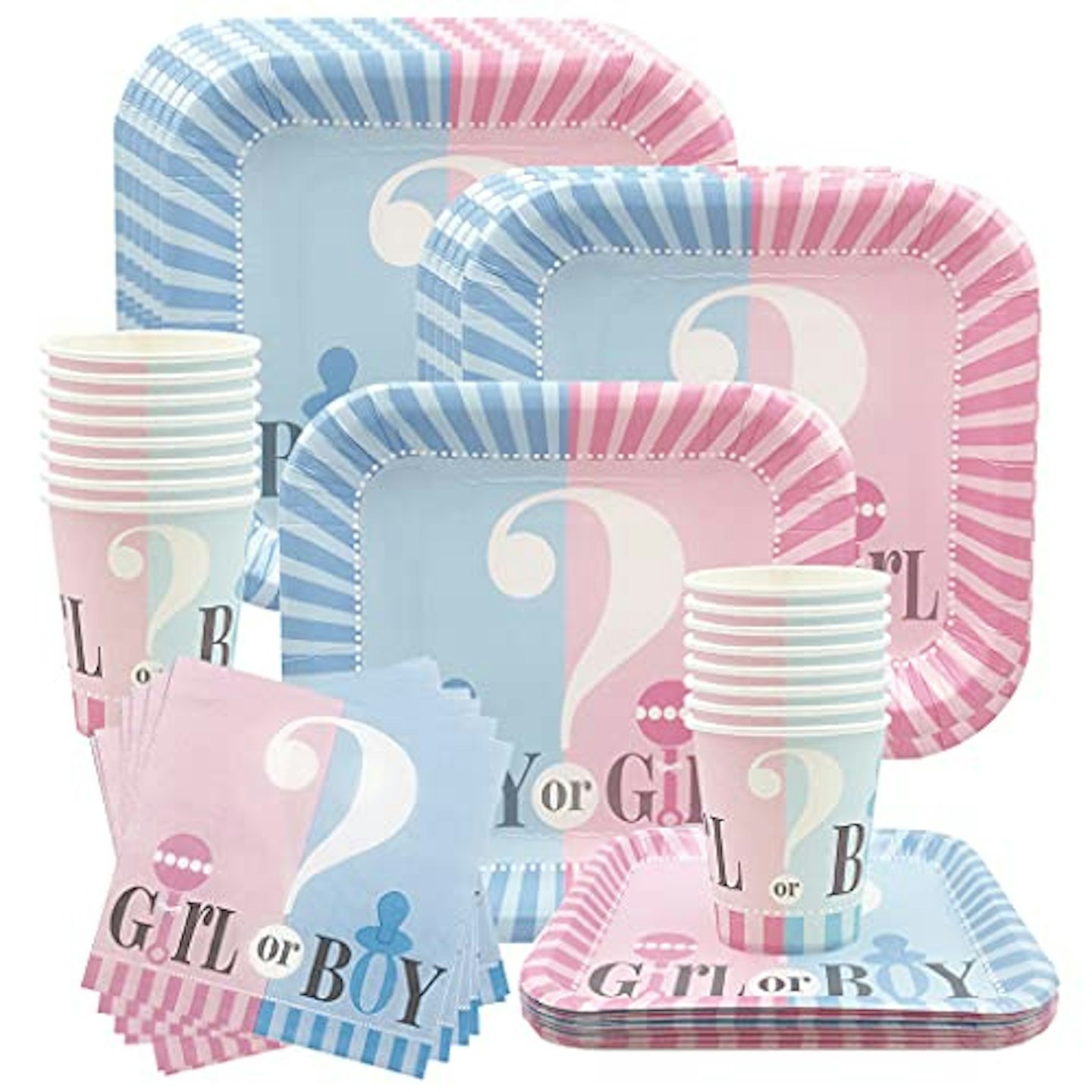 Gender party plates and tableware