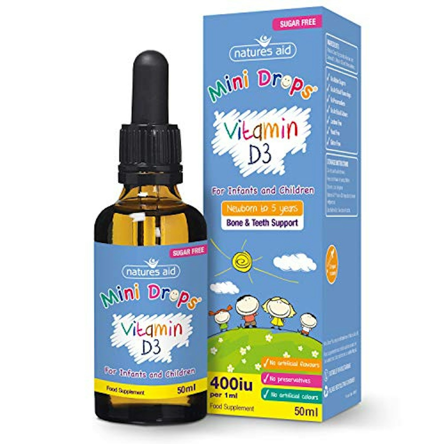 Natures Aid Vitamin D3 Mini Drops for Infants and Children 50ml