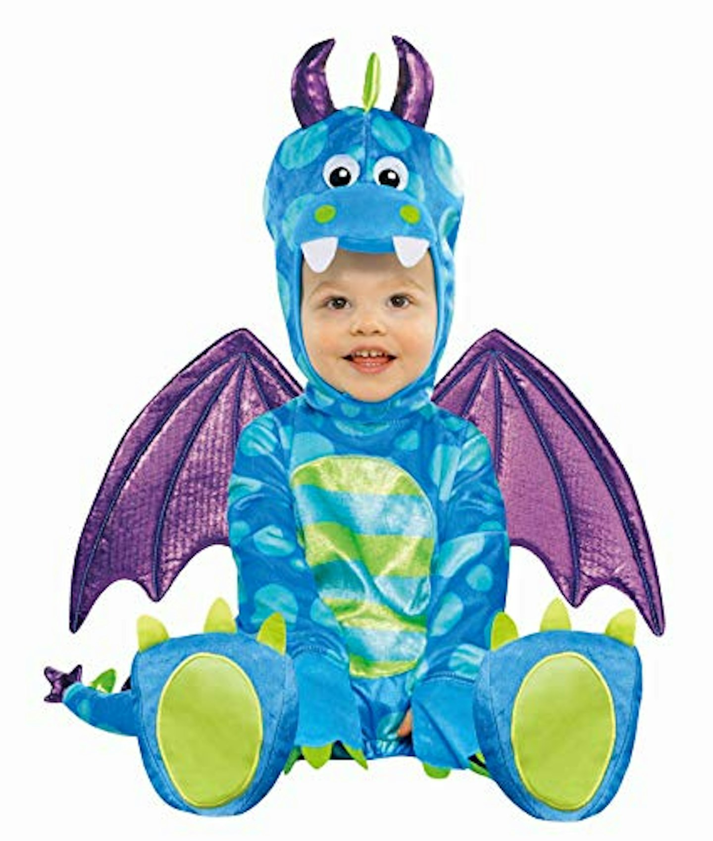 Baby Blue Costume with Wings and Dragon