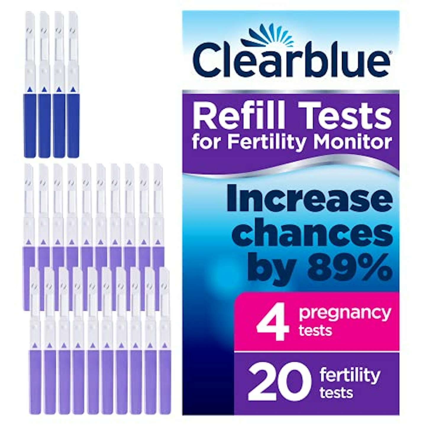 Clearblue Pack of 20 Refill Fertility Tests and 4 Pregnancy Tests