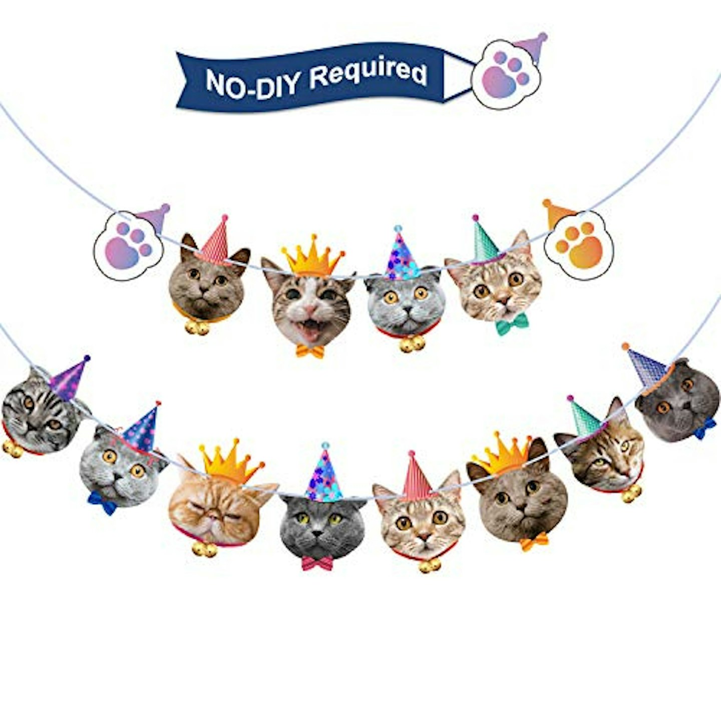 Cat Faces Birthday Party Decoration