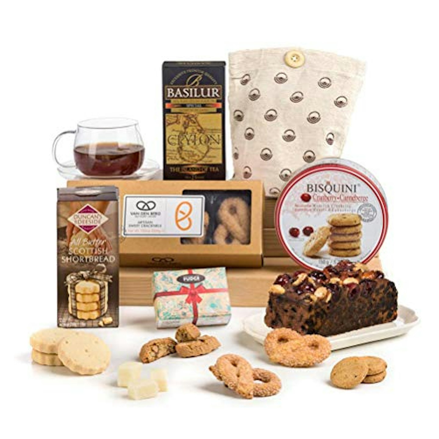 Traditional Afternoon Tea Time Treats Biscuits and Cake Hamper Box