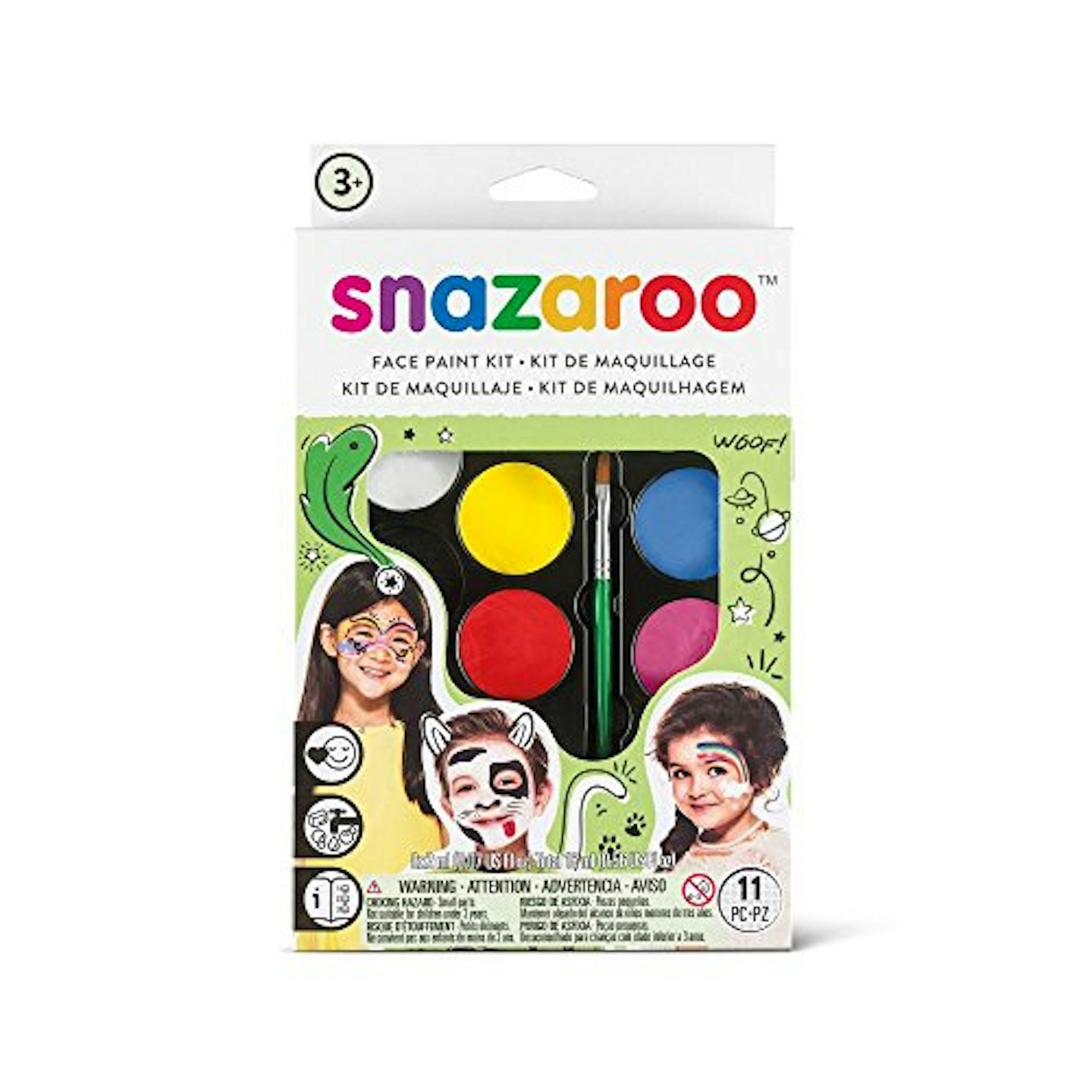 Snazaroo Rainbow Face Paint Palette Kit