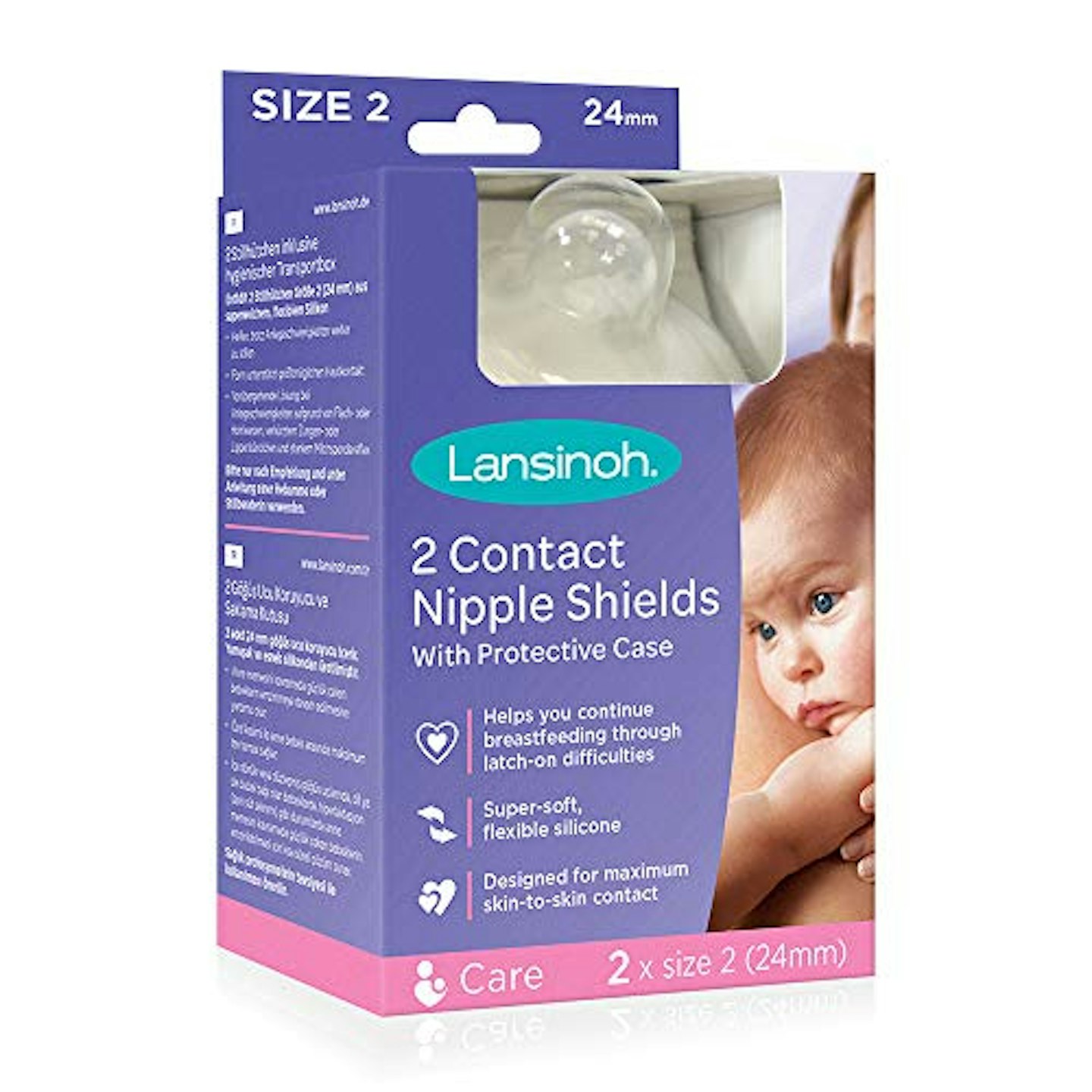 Lansinoh Contact Nipple Shields with Case 