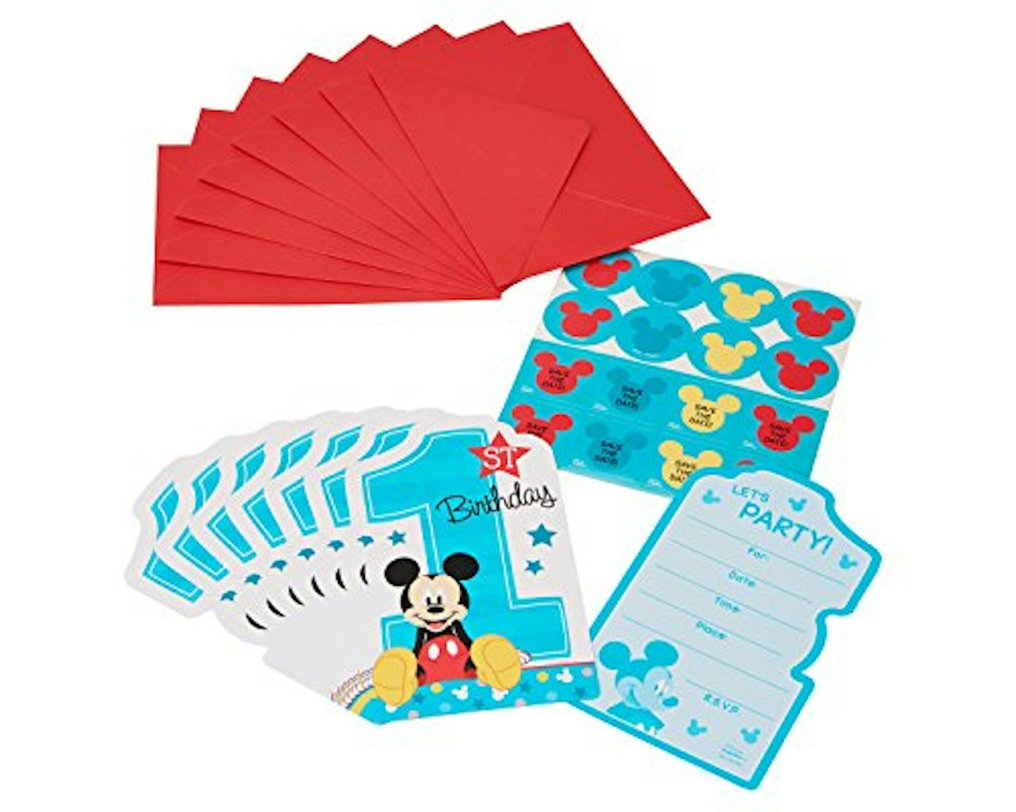 Mickey Mouse 1st Birthday u0026#039;Fun to Be Oneu0026#039; Invitations