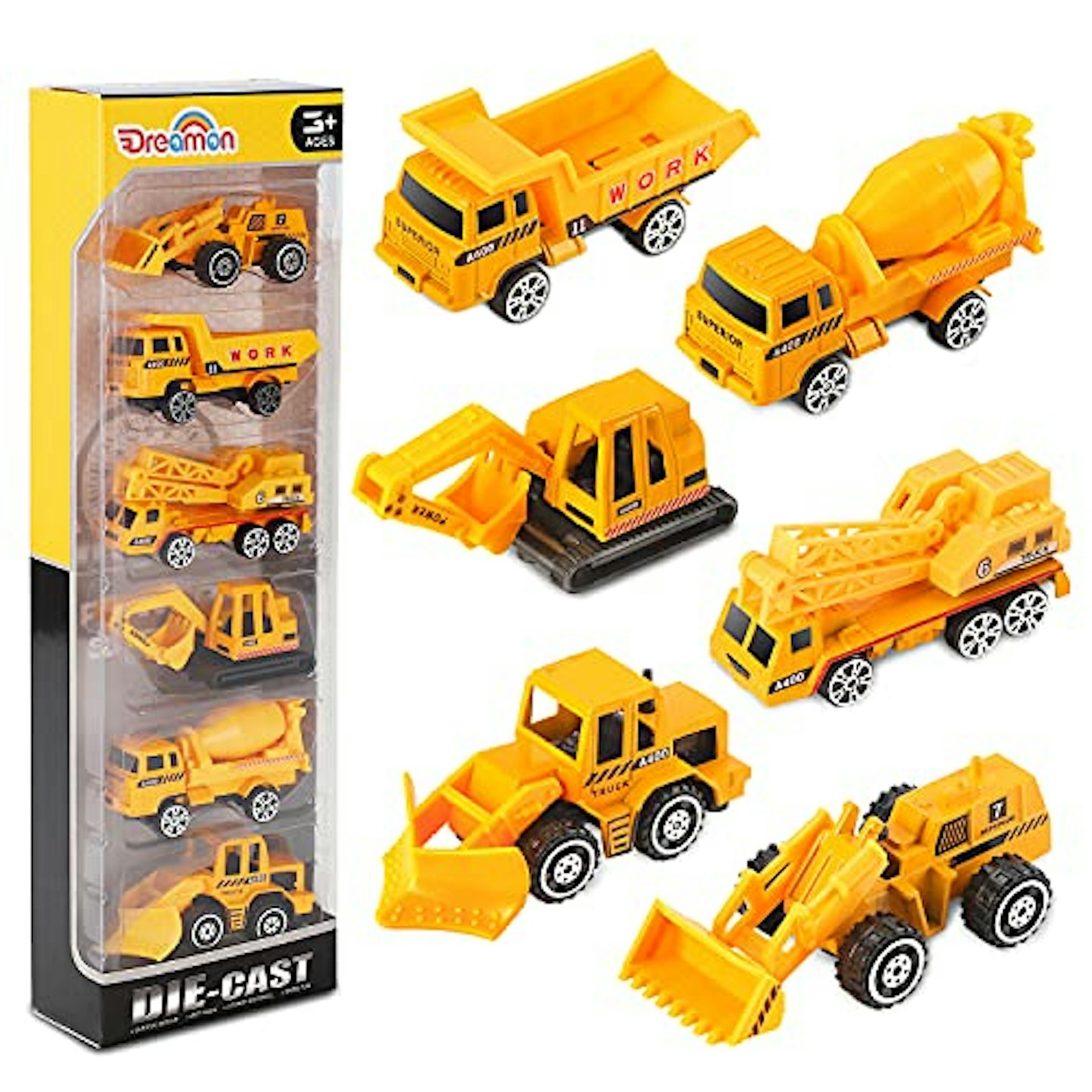 Alloy Engineering 6 Truck Mini Construction Vehicles Toy 
