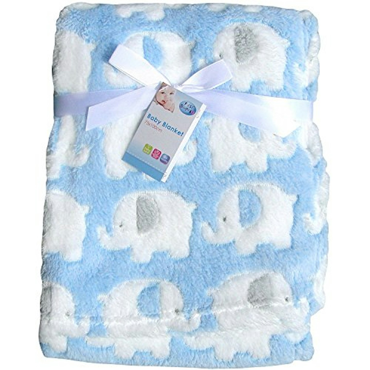 Genuine u0026quot;First Stepsu0026quot; Luxury Soft Fleece Baby Blanket 