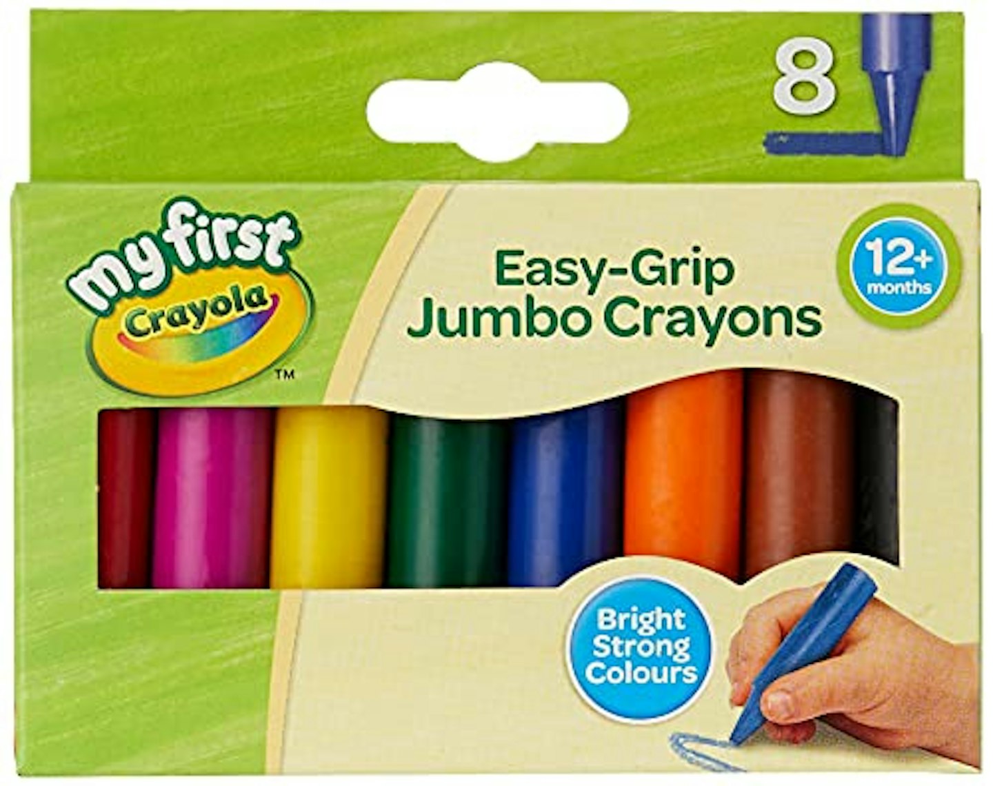 Great Choice Products Jumbo Crayons For Toddlers, 6 Colors