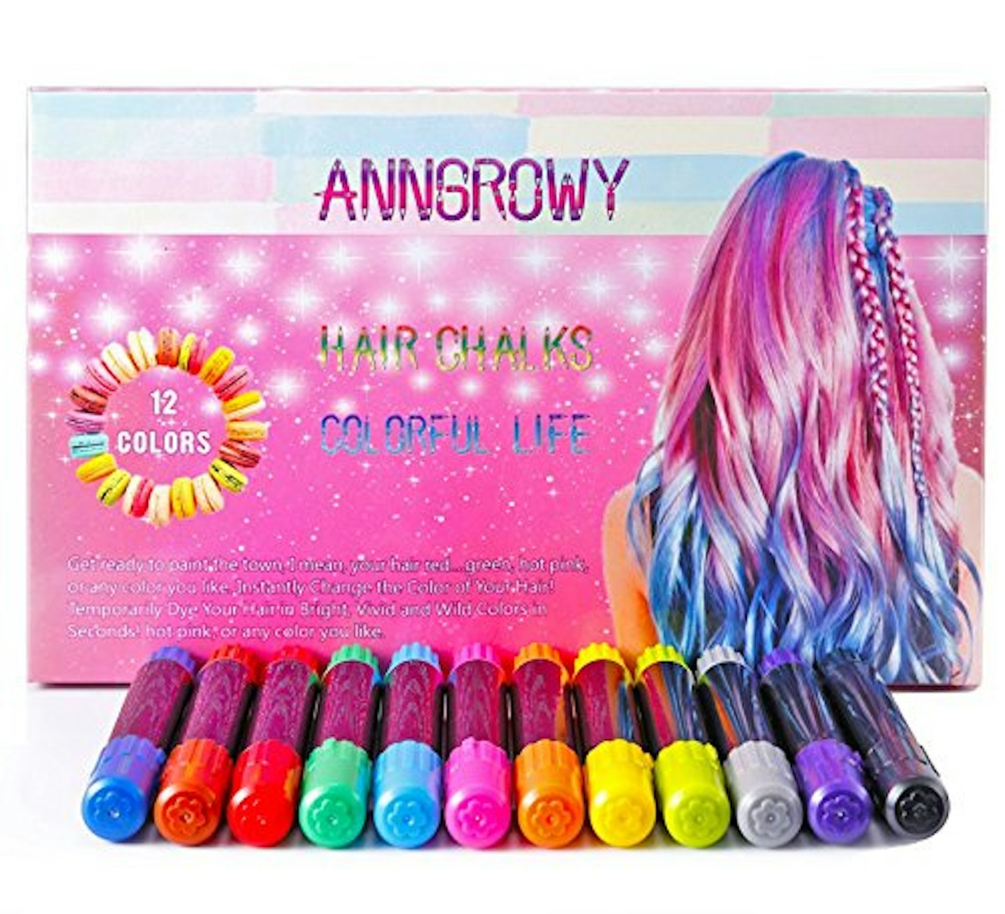 12 Colours Hair Chalk