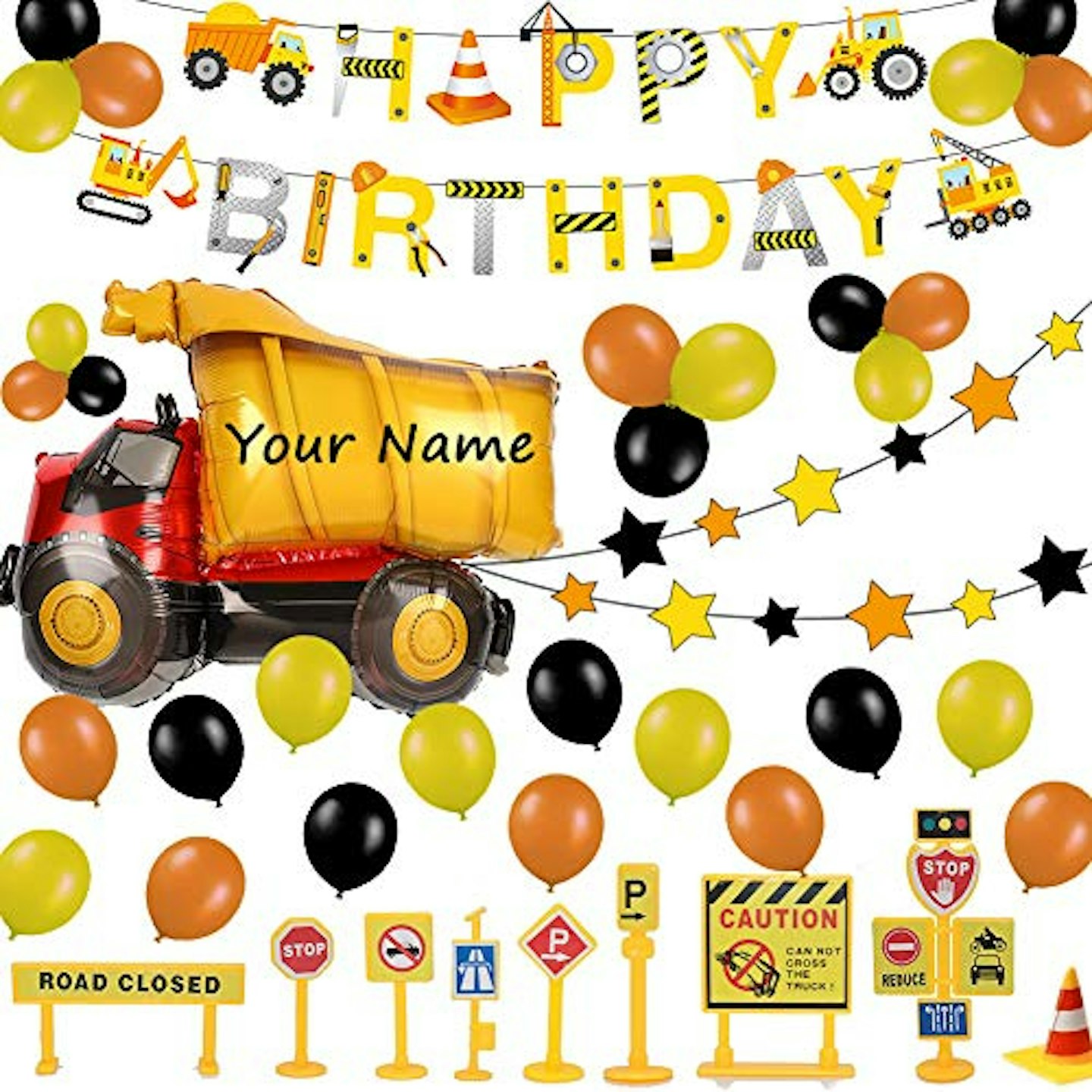 52 Pieces Construction Birthday Party Supplies Kit
