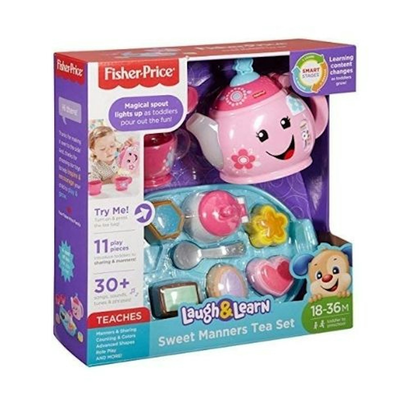 Fisher-Price DYM76 Laugh and Learn Sweet Manners Tea Playset - musical toys for toddlers