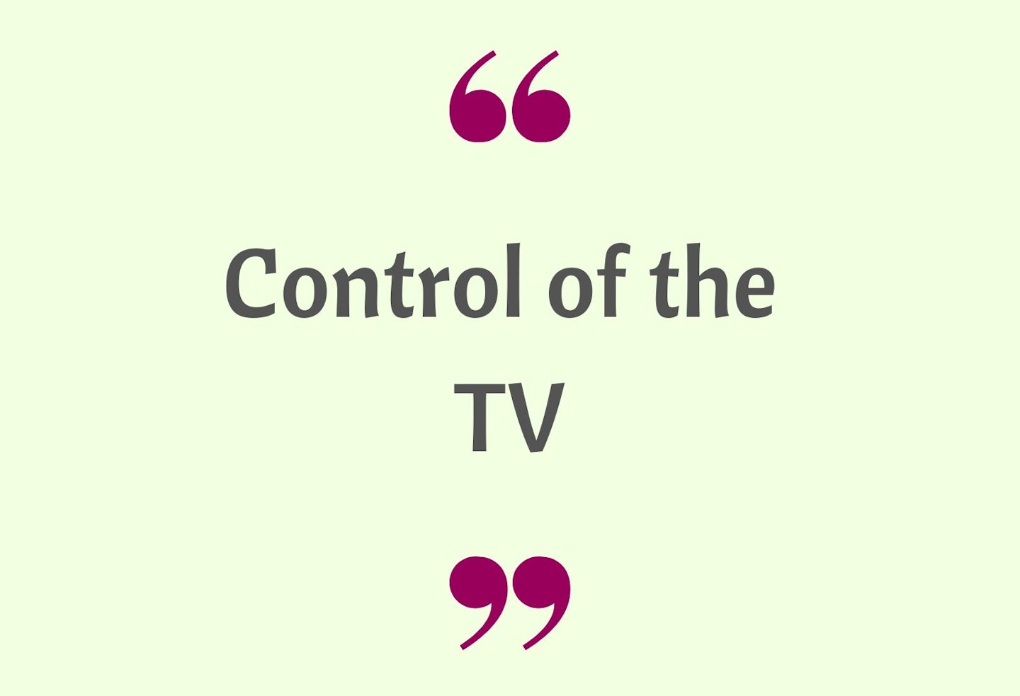 14) Control of the TV
