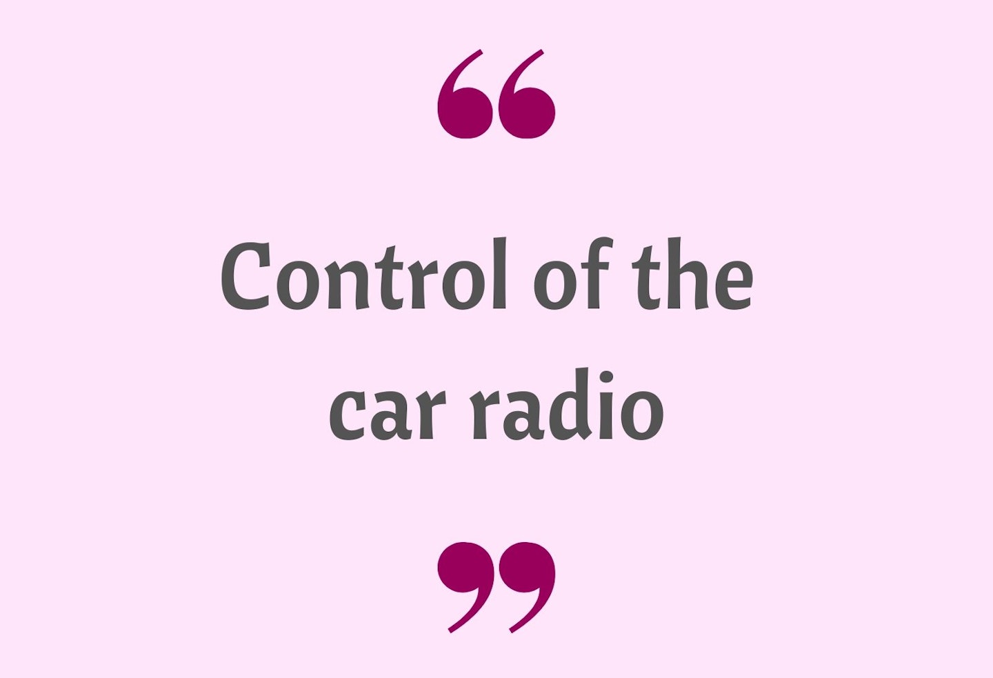 15) Control of the car radio