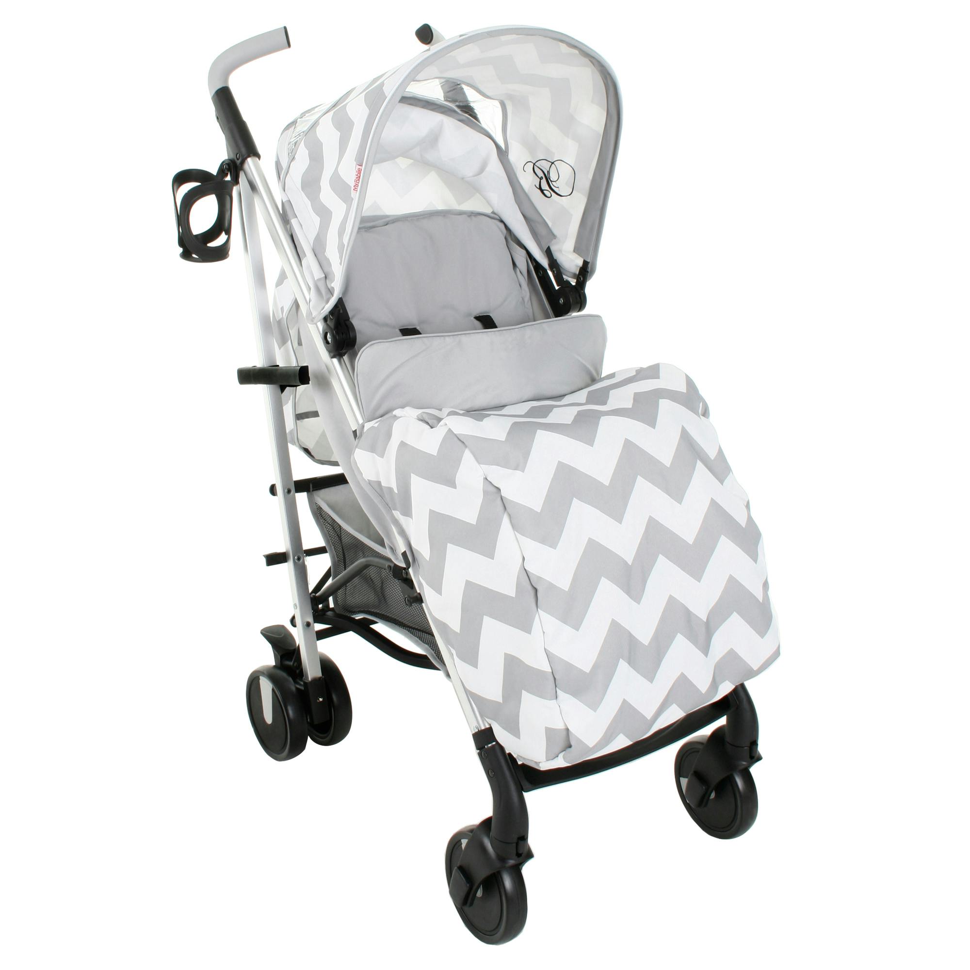 My babiie store grey chevron stroller