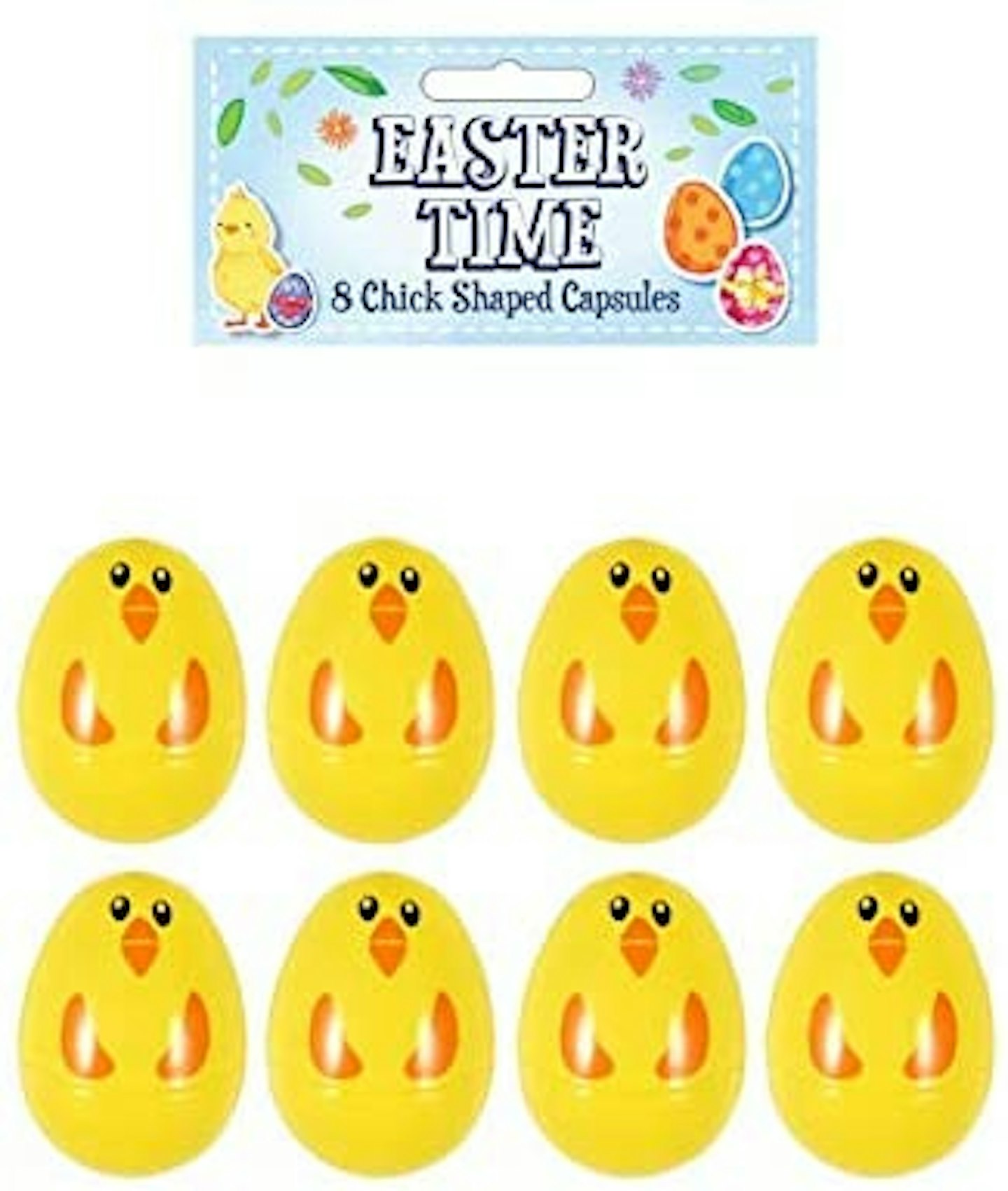 24 Yellow Easter Chick Plastic Eggs