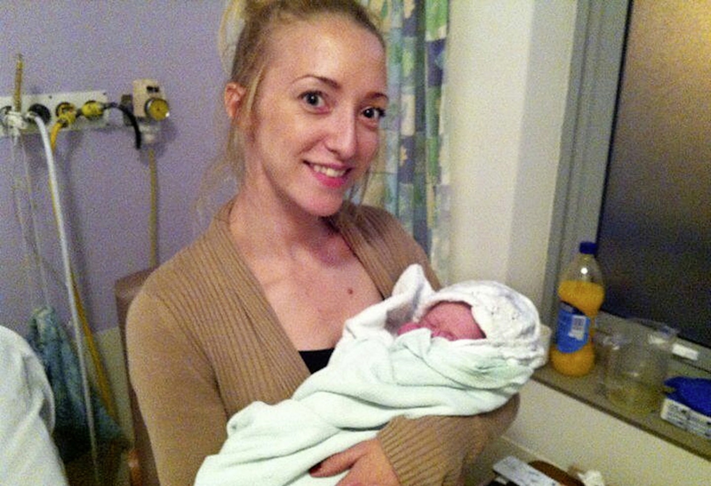 Holly with Henry 20 minutes after the birth