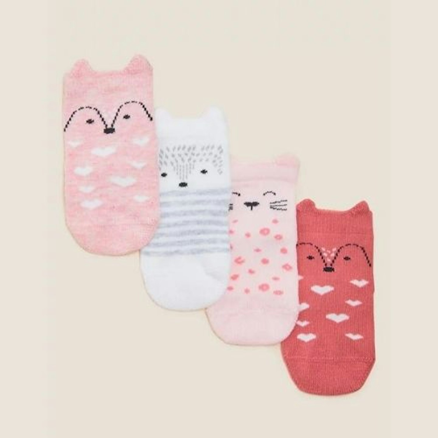4pk Cotton Animal Baby Socks